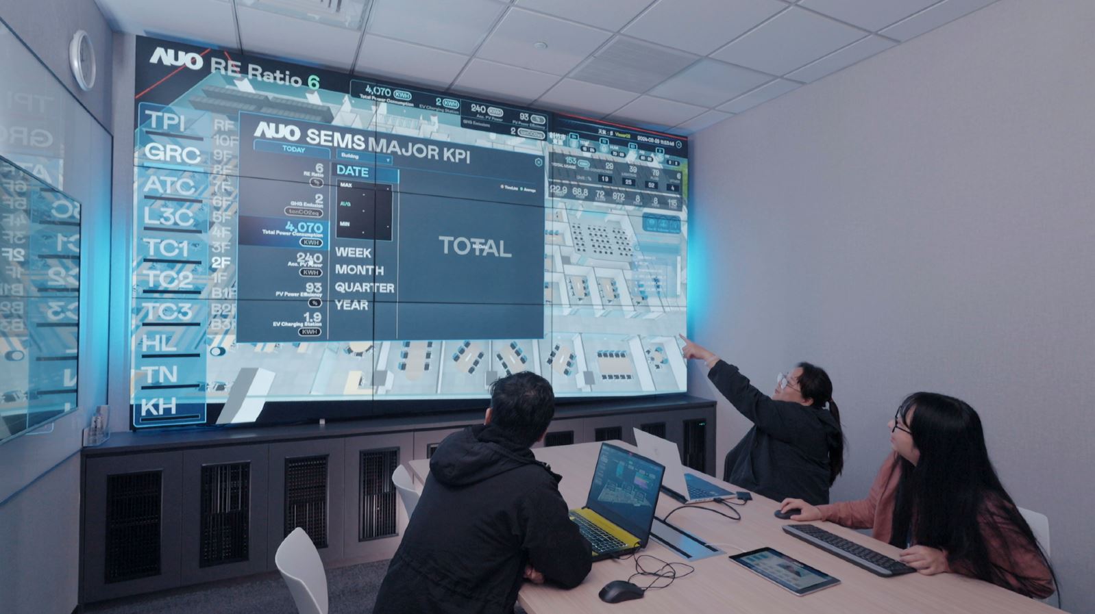友達宇沛提供的「淨零智慧建築解決方案」，可即時跨區域、跨場域將所有設備運轉、環境監控指標等相關資訊彙整呈現，讓企業精準掌握碳管理，實現淨零碳排的目標。