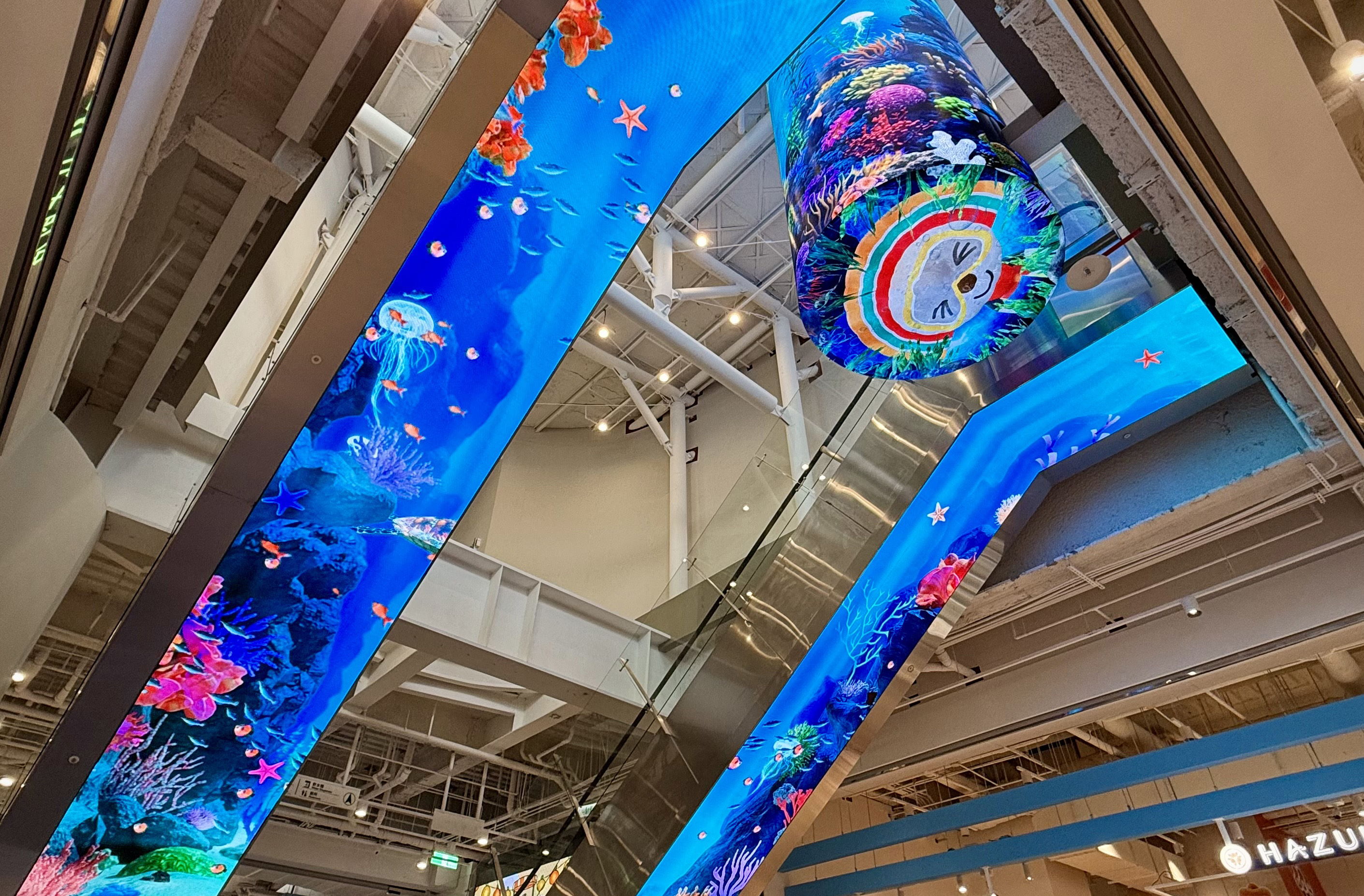 達擎與傑可達整合先進顯示技術與軟硬體應用服務，提供一系列大型LED顯示解決方案，為全新改裝開幕的「清水服務區」佈局嶄新視覺體驗。